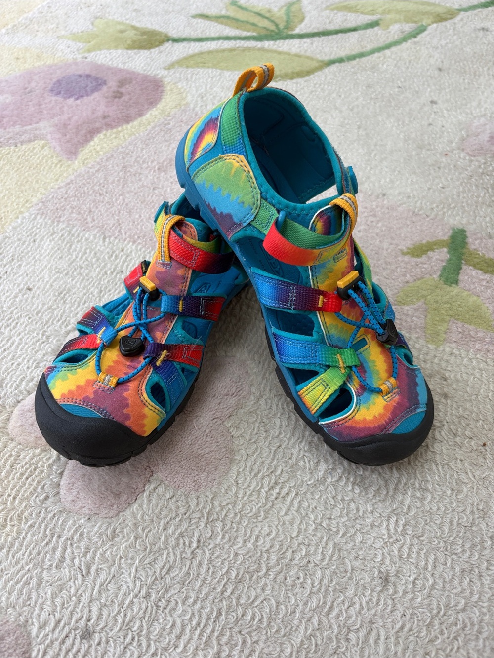 Keen Rainbow Tie-Dye Sport Sandals - Blue/Green/Red